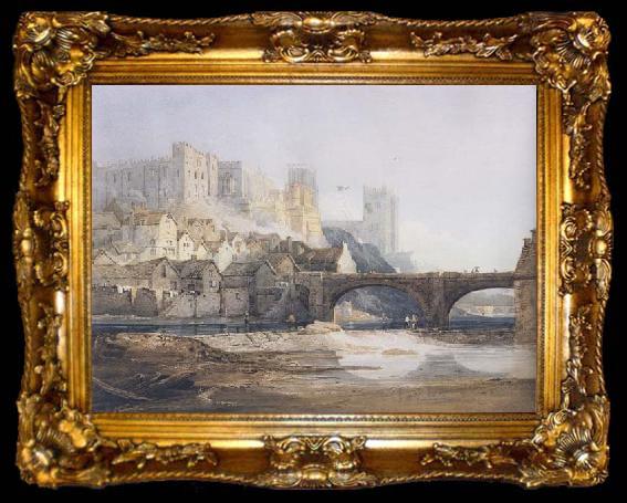 framed  Samuel Prout Part of Durham Bridge (mk47), ta009-2